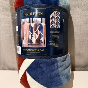 Pendleton Blue and Red Reversible Throw